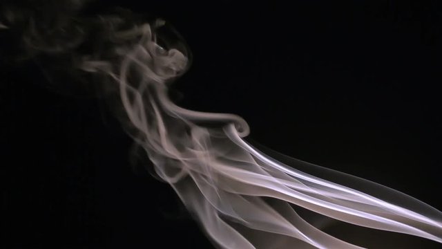 Smoke on a black background. 