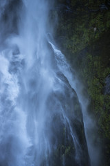 Fototapeta na wymiar Bowen Falls, nice waterfall at milford sound