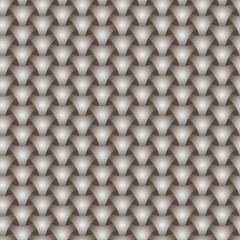 Seamless wickerwork triangle surface pattern. Gradient vector graphic. Dragon squama style tiles