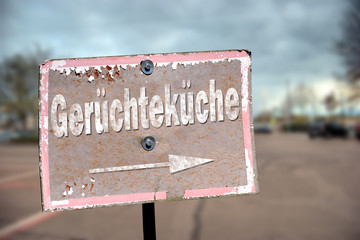 Schild 203 - Gerüchteküche