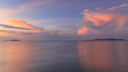 sea in the morning with sunrise