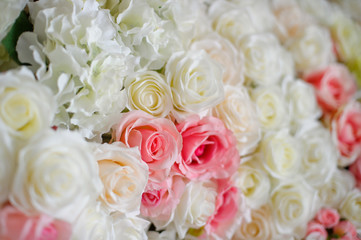 wedding flower decoration  / flower backdrop background