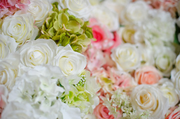 wedding flower decoration  / flower backdrop background