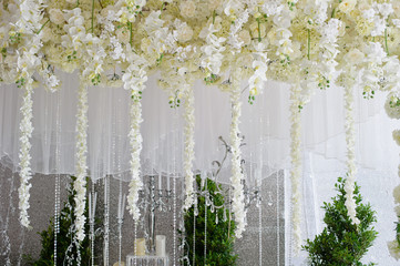 wedding flower decoration  / flower backdrop background