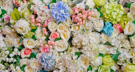 wedding flower decoration  / flower backdrop background