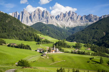 Italy dolomites - Val di Funes in summer
