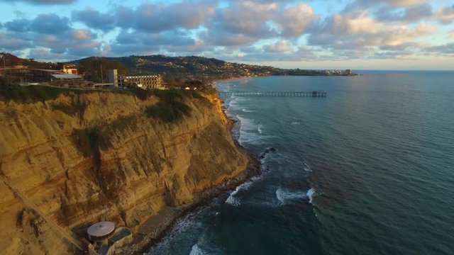 La Jolla San Diego Beaches California Aerial Drone beach Sun Set beach buildings