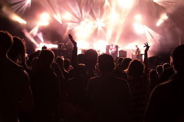 Fototapeta na wymiar Konzertbesucher Festivalbesucher