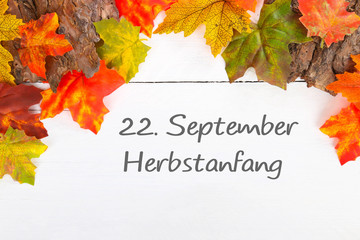 22. September Herbstanfang