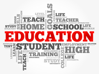 EDUCATION word cloud collage, background concept