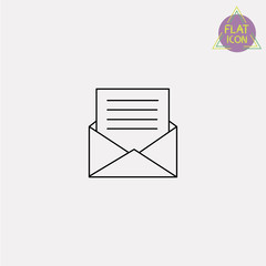 Email, envelope line icon