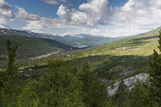 norway landscape in the direction of bismo