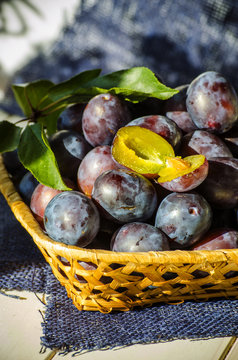 Ripe fruit plum