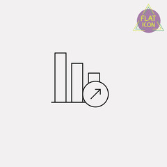 Growth chart line icon