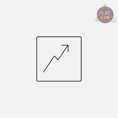Growth chart line icon