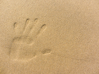 playing with sand long the shoreline