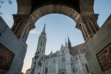 Fototapeta premium Budapest the capital of Hungary crossed by the Danube River