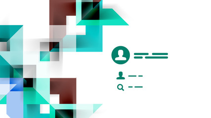 Business presentation geometric template