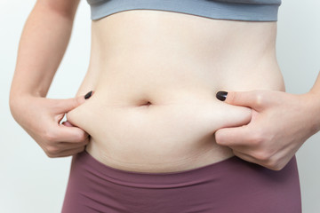 Belly of a girl in bad shape