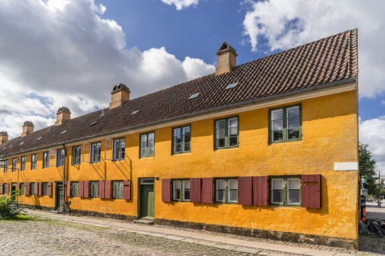 Colourful houses in north Copenhagen