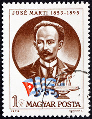 Postage stamp Hungary 1973 Jose Marti, Poet