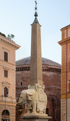 The Pulcino della Minerva by Gian Lorenzo Bernini in Rome