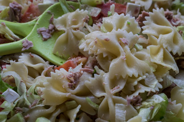 tuna pasta salad, healthy food