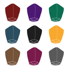 Sky lantern icon in black style isolated on white background. Light source symbol stock vector illustration © pandavector