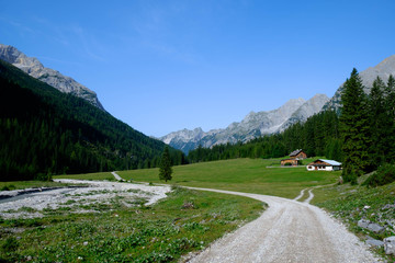 Fototapeta na wymiar Alm im Karwendeltal