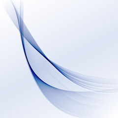 Delicate blue background with blue wave