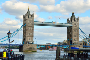 Naklejka na ściany i meble London Skyline landscape with Big Ben, Palace of Westminster, London Eye, Westminster Bridge, River Thames, London, England, UK...