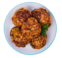 Cutlets from meat and vegetables