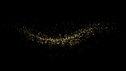 Particle abstraction black background. 3d image, 3d rendering.