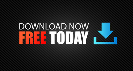 Free Download Button with icon and striped black background