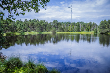 Obraz premium Windkraft bei Schonach im Schwarzwald