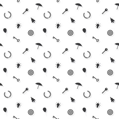 Obraz premium Business And Leadership Symbols Monochrome Pattern