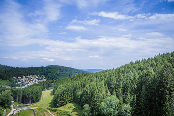 Fototapeta na wymiar Schonach im Schwarzwald Wandern und Wintersport