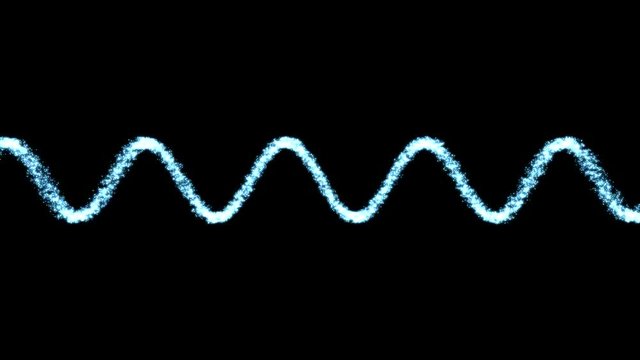 Abstract Audio Sound Wave Particle Animation - Loop Blue