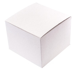 Cardboard box for packing on white background
