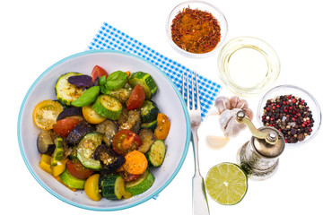 Vegetarian food: grilled vegetables