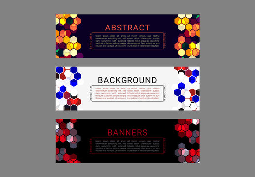 Colorful Abstract Pattern Web Banners 2