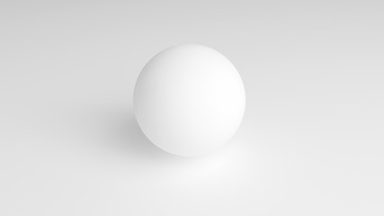 White ball. 3d illustration, 3d rendering.