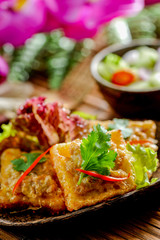 Minced pork toast