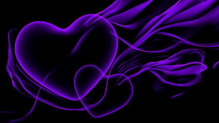 Fototapeta premium Black abstract wave background. 3d illustration, 3d rendering.