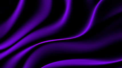 Black abstract wave background. 3d illustration, 3d rendering.