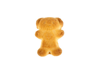 cookie teddy bear on white background