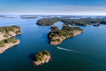 Foto op Plexiglas Aerial view of Finnish Archipelago, Finland © korkeakoski