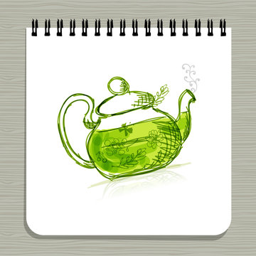 Notebook design, herbal tea
