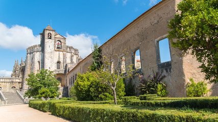 Fototapeta na wymiar Tomar in Portugal, Convent of Christ, roman monastery