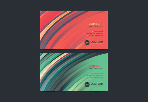Multipurpose Business Card Layout with Abstract Elements 1